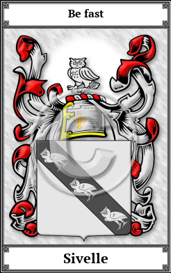 Sivelle Family Crest Download (JPG) Book Plated - 600 DPI