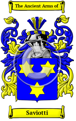 Saviotti Family Crest/Coat of Arms