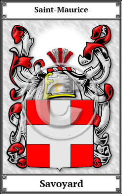 Savoyard Family Crest Download (JPG)  Book Plated - 150 DPI