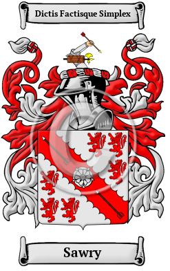 Sawry Family Crest/Coat of Arms