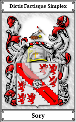 Sory Family Crest Download (JPG)  Book Plated - 150 DPI