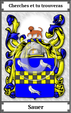 Sauer Family Crest Download (JPG)  Book Plated - 150 DPI