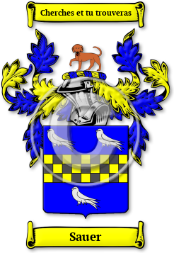 Sauer Family Crest Download (jpg) Legacy Series - 150 DPI