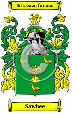 Sawbee Family Crest/Coat of Arms