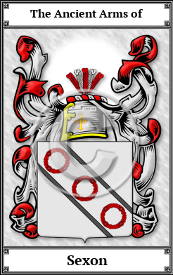 Sexon Family Crest Download (JPG)  Book Plated - 150 DPI