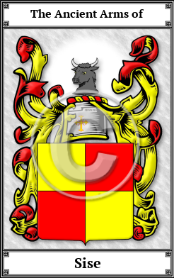 Sise Family Crest Download (JPG)  Book Plated - 150 DPI