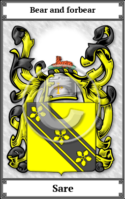 Sare Family Crest Download (JPG)  Book Plated - 150 DPI