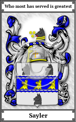 Sayler Family Crest Download (JPG)  Book Plated - 150 DPI