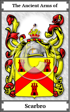 Scarbro Family Crest Download (JPG) Book Plated - 600 DPI