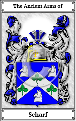 Scharf Family Crest Download (JPG)  Book Plated - 150 DPI
