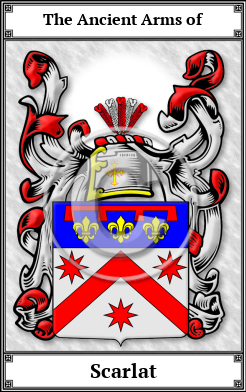 Scarlat Family Crest Download (JPG) Book Plated - 600 DPI