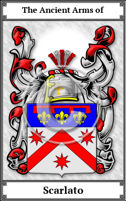 Scarlato Family Crest Download (JPG)  Book Plated - 150 DPI