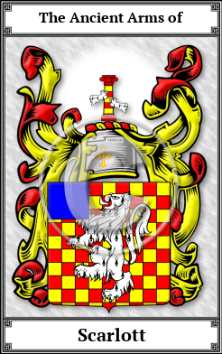 Scarlott Family Crest Download (JPG)  Book Plated - 150 DPI