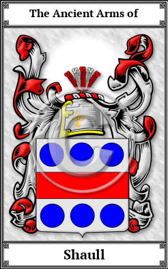 Shaull Family Crest Download (JPG) Book Plated - 600 DPI