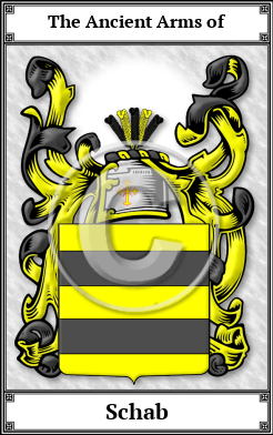 Schab Family Crest Download (JPG)  Book Plated - 150 DPI