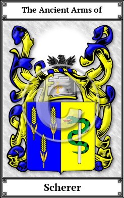 Scherer Family Crest Download (JPG) Book Plated - 600 DPI