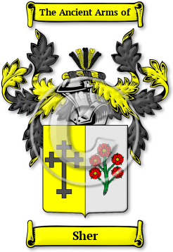 Sher Family Crest Download (jpg) Legacy Series - 150 DPI