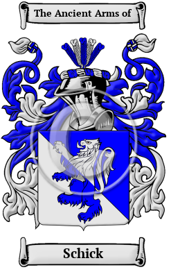 Schick Family Crest/Coat of Arms