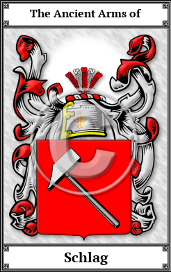 Schlag Family Crest Download (JPG)  Book Plated - 150 DPI