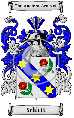 Schlett Family Crest/Coat of Arms