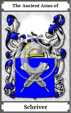 Schriver Family Crest Download (JPG) Book Plated - 600 DPI