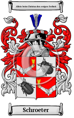 Schroeter Family Crest/Coat of Arms