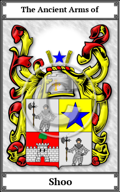 Shoo Family Crest Download (JPG) Book Plated - 600 DPI