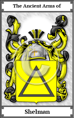 Shelman Family Crest Download (JPG) Book Plated - 600 DPI