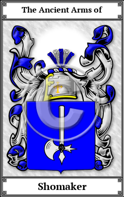 Shomaker Family Crest Download (JPG)  Book Plated - 150 DPI