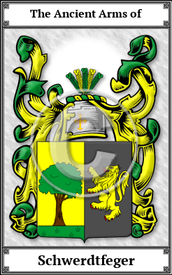 Schwerdtfeger Family Crest Download (JPG)  Book Plated - 150 DPI