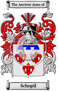 Schopil Family Crest/Coat of Arms