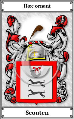 Scouten Family Crest Download (JPG)  Book Plated - 150 DPI