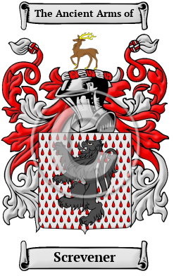 Screvener Family Crest/Coat of Arms