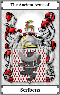 Scribens Family Crest Download (JPG)  Book Plated - 150 DPI