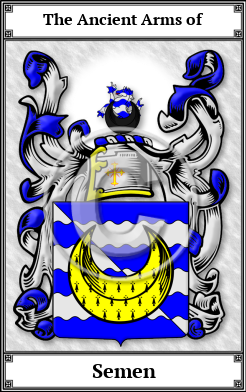 Semen Family Crest Download (JPG)  Book Plated - 150 DPI