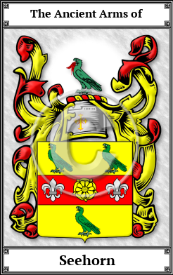 Seehorn Family Crest Download (JPG)  Book Plated - 150 DPI