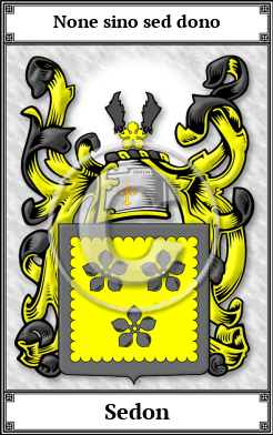 Sedon Family Crest Download (JPG)  Book Plated - 150 DPI