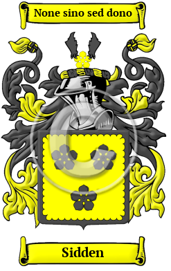 Sidden Family Crest/Coat of Arms