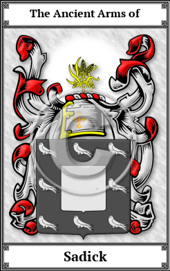 Sadick Family Crest Download (JPG)  Book Plated - 150 DPI