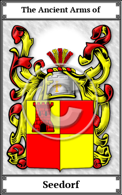 Seedorf Family Crest Download (JPG)  Book Plated - 150 DPI