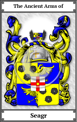 Seagr Family Crest Download (JPG)  Book Plated - 150 DPI