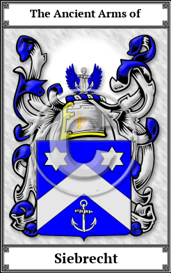 Siebrecht Family Crest Download (JPG)  Book Plated - 150 DPI