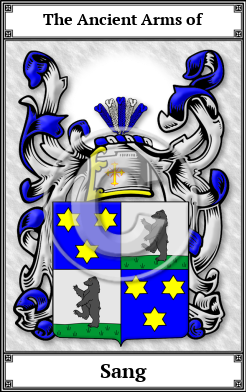 Sang Family Crest Download (JPG)  Book Plated - 150 DPI
