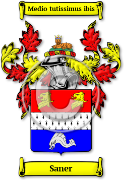 Saner Family Crest Download (JPG) Legacy Series - 600 DPI