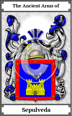 Sepulveda Family Crest Download (JPG)  Book Plated - 150 DPI