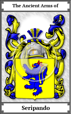 Seripando Family Crest Download (JPG) Book Plated - 300 DPI