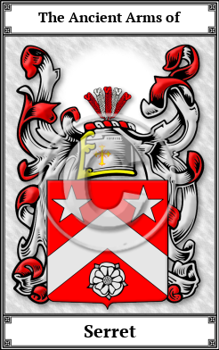 Serret Family Crest Download (JPG) Book Plated - 600 DPI