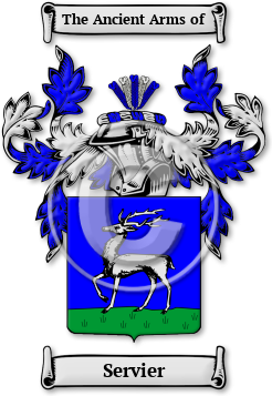 Servier Family Crest Download (jpg) Legacy Series - 150 DPI