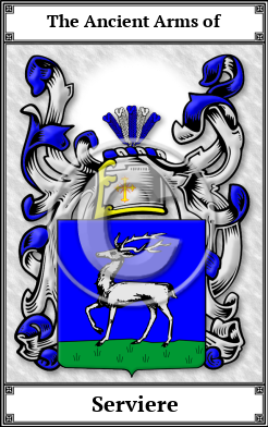 Serviere Family Crest Download (JPG)  Book Plated - 150 DPI