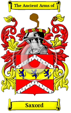 Saxord Family Crest/Coat of Arms